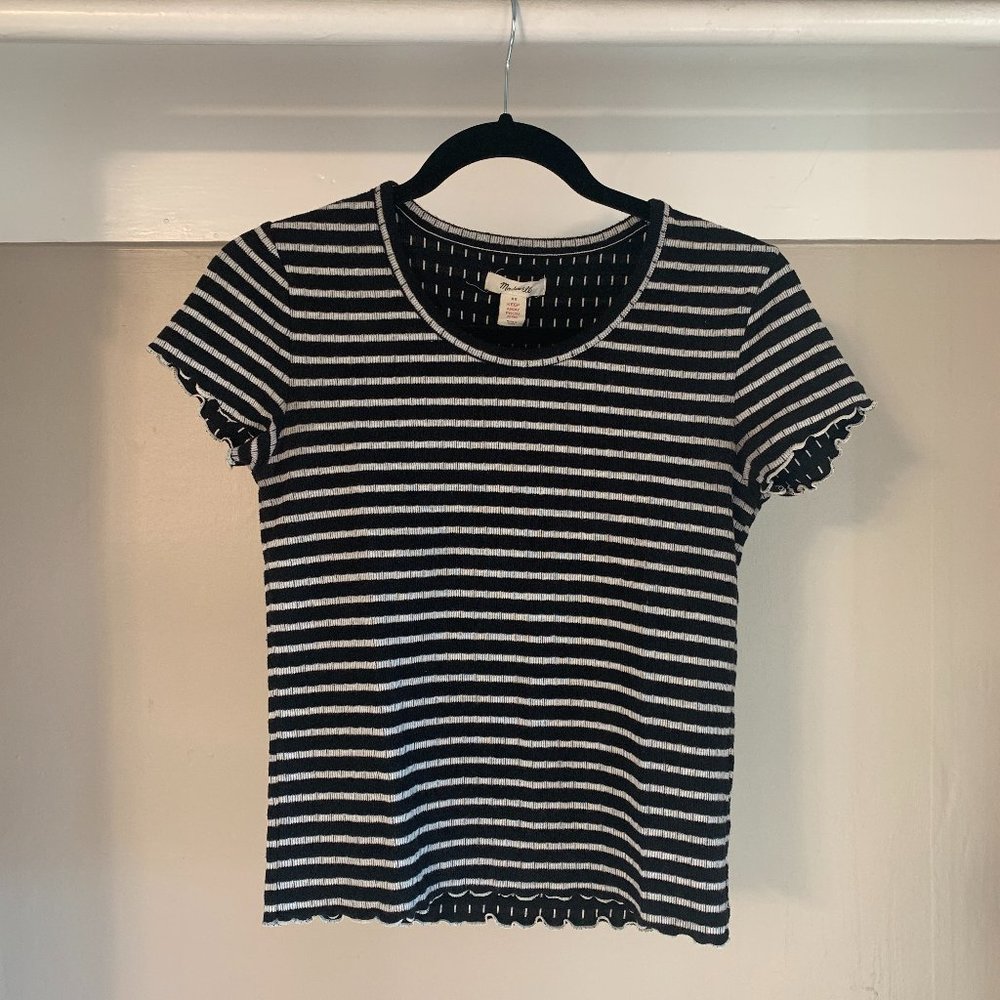 Madewell Ribbed Striped Baby Tee